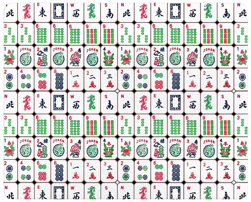 Colorful Mahjong Tiles Glass Cutting Board, 12*15 - Charles Mayer