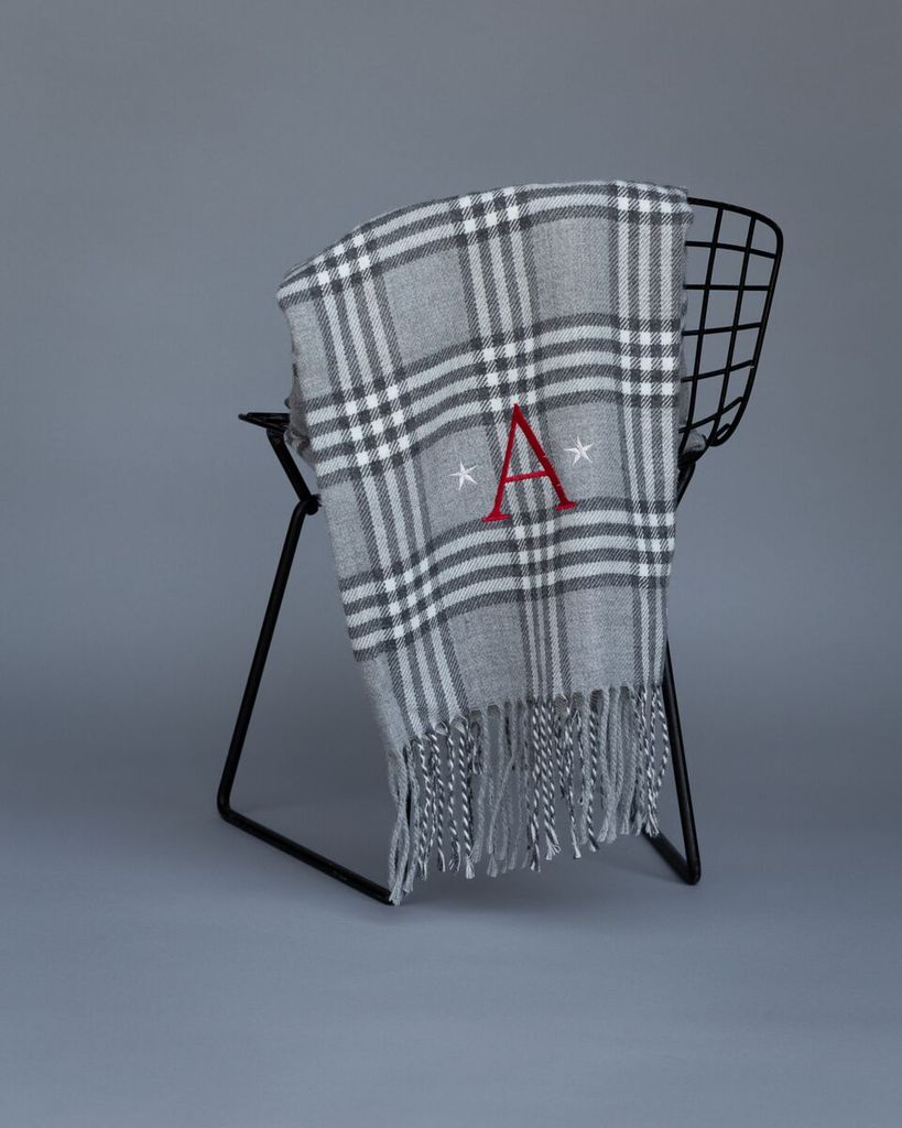 A Soft Idea Plaid Grey/Grey Receiving Blanket - Charles Mayer
