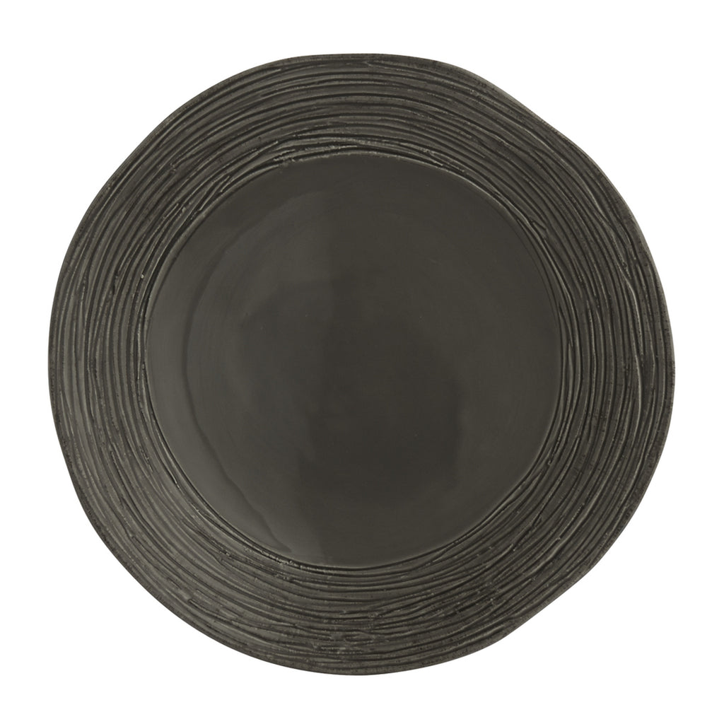 Arte Italica Graffiata Grey Salad/Dessert Plate - Charles Mayer