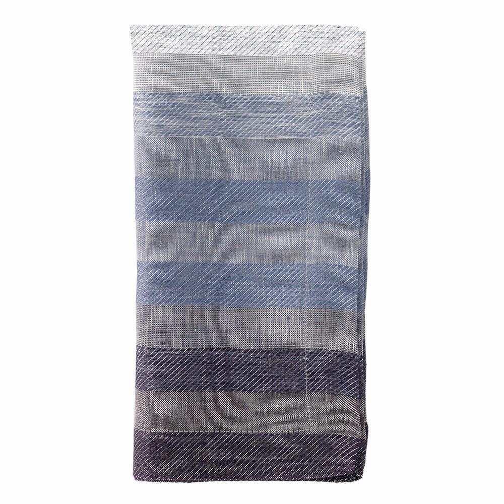 Bodrum Gradient Stripe Navy Napkin - Charles Mayer
