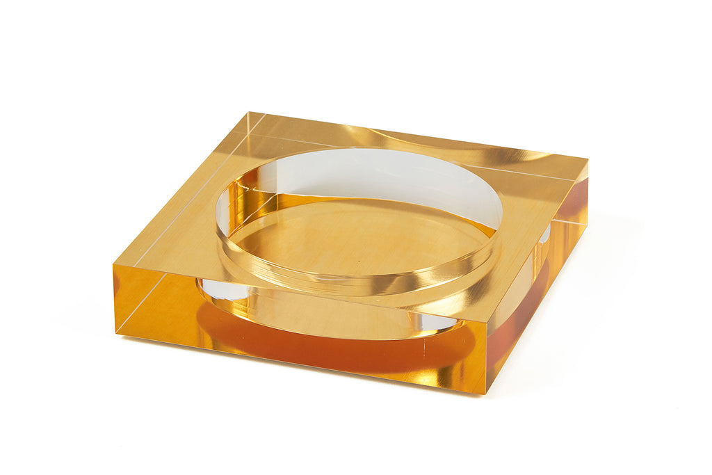Tizo Design Lucite Wine Coaster, Gold - Charles Mayer