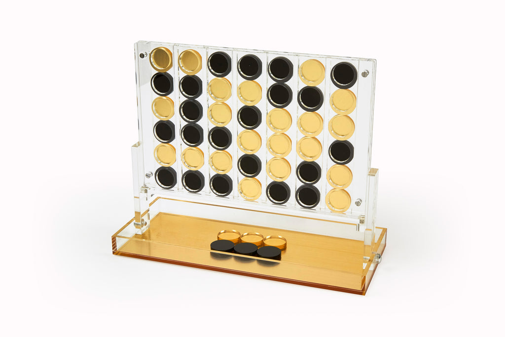 Tizo Design Black/Gold Lucite Connect Game - Charles Mayer
