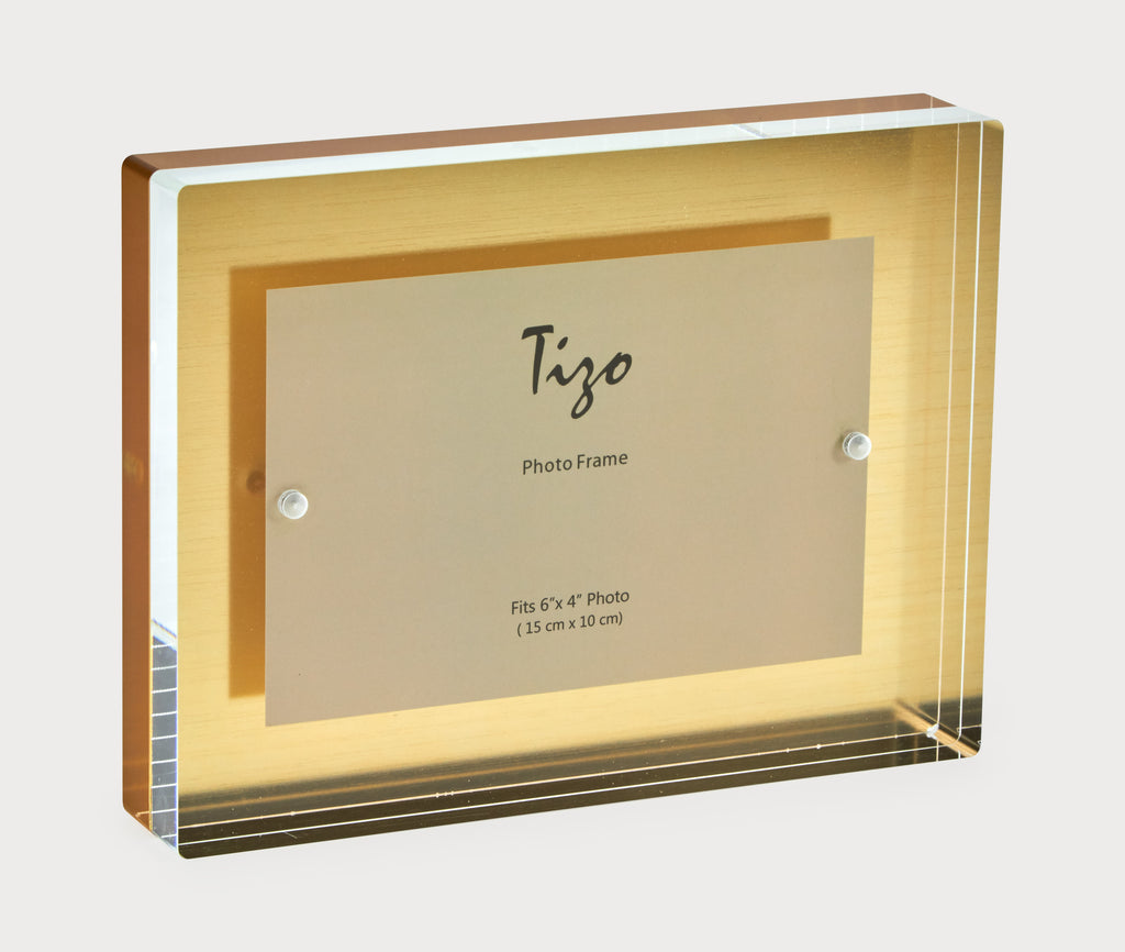 Tizo Design Lucite Gold Frame, 5*7 - Charles Mayer