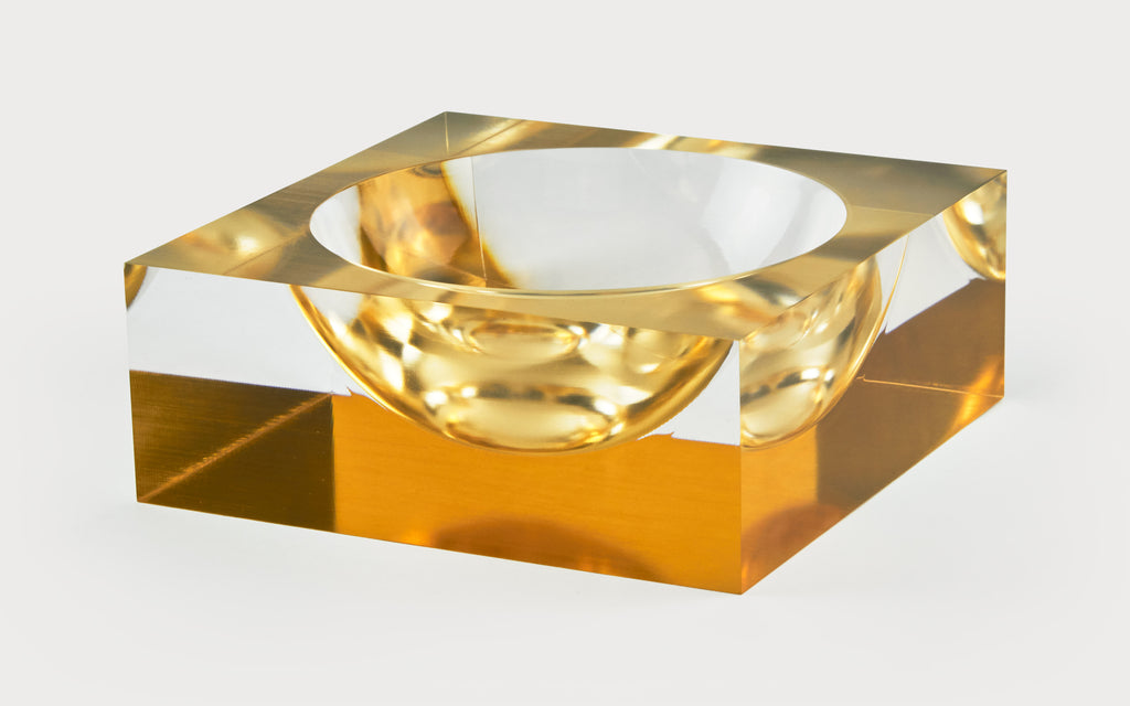 Tizo Design Lucite Bowl, Gold - Charles Mayer