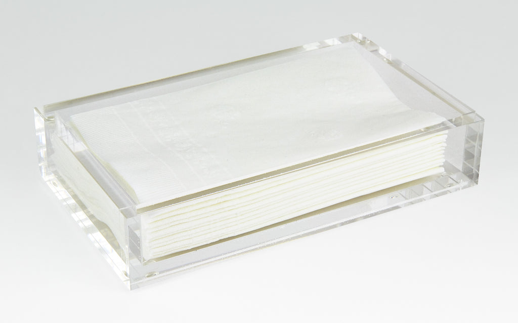 Tizo Design Lucite Clear Bathroom Napkin Tray - Charles Mayer