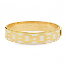 Halcyon Days 13Mm Chain Cream/Gold Hinged Bangle - Charles Mayer