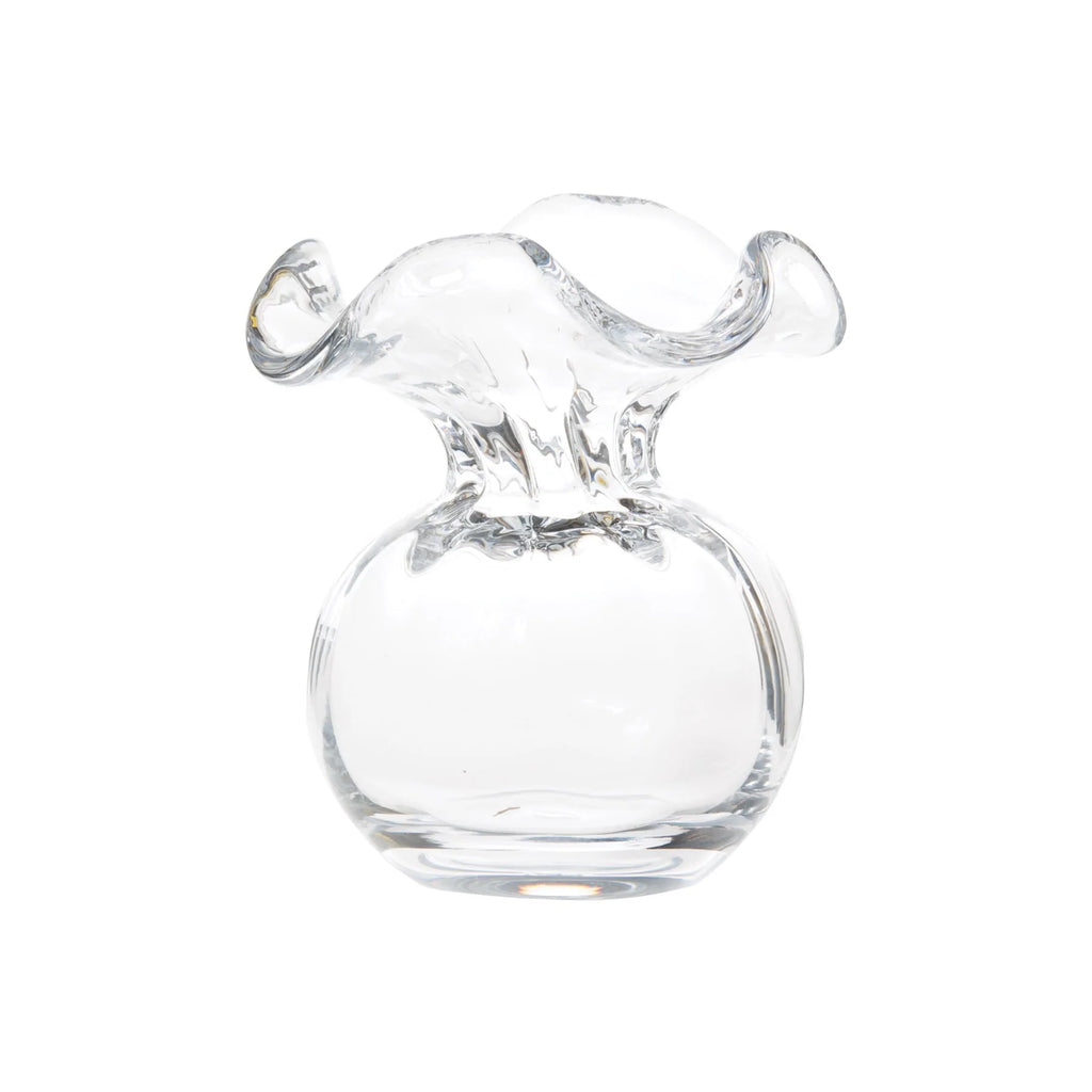 Vietri Hibiscus Glass Clear Bud Vase - Charles Mayer