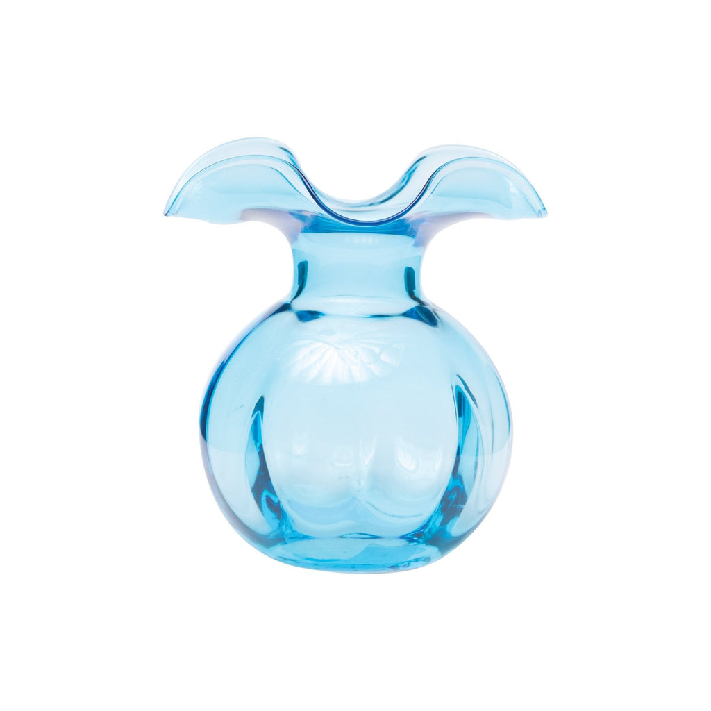Vietri Hibiscus Glass Aqua Bud Vase - Charles Mayer