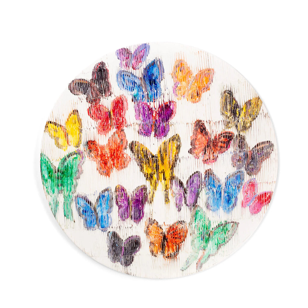 Hunt Slonem Hop Up Shop Spring Butterflies Lacquer Placement, Set of 2 - Charles Mayer