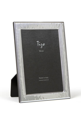 Tizo Design Narrow Hammered Silverplate Frame, 8*10 - Charles Mayer