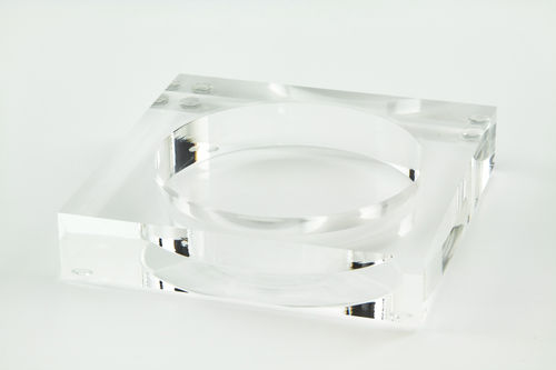 Tizo Design Lucite Wine Coaster, Silver - Charles Mayer