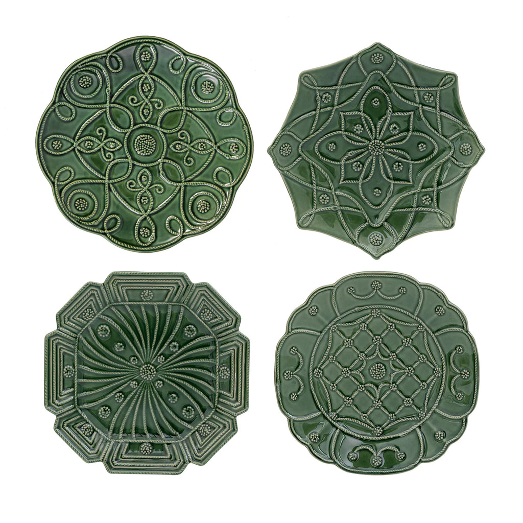 Juliska & Veronica Beard Jardins Du Monde Green Party Plates, Set of 4 - Charles Mayer