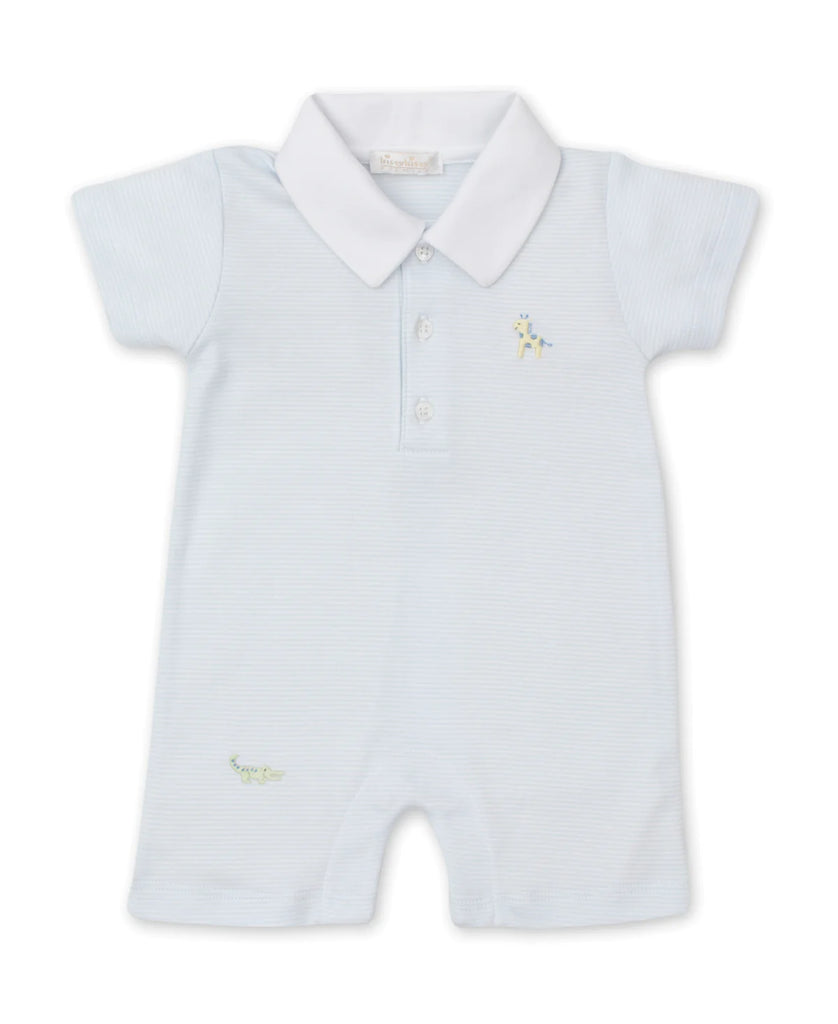 Kissy Kissy Blue Jungle Jury Short Play Romper - Charles Mayer