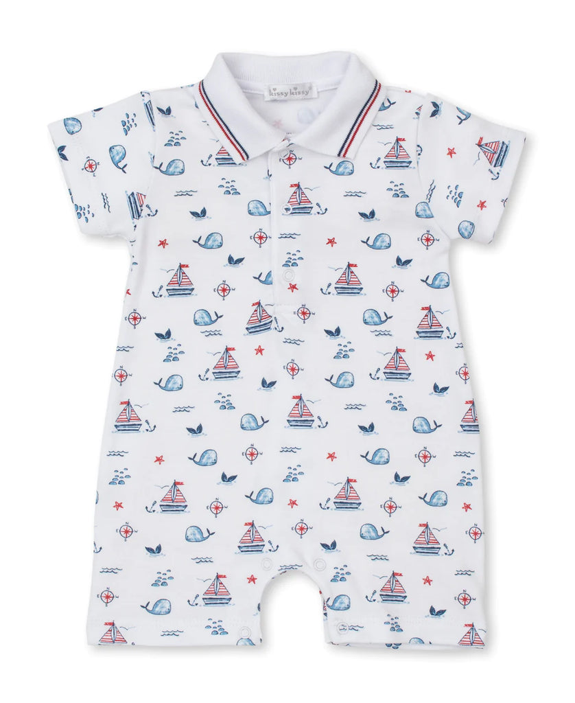 Kissy Kissy Sails N Whales Short Playsuit - Charles Mayer