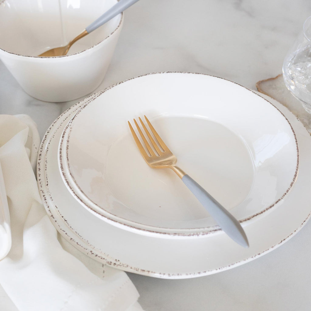 Vietri Lastra White Pasta Bowl - Charles Mayer