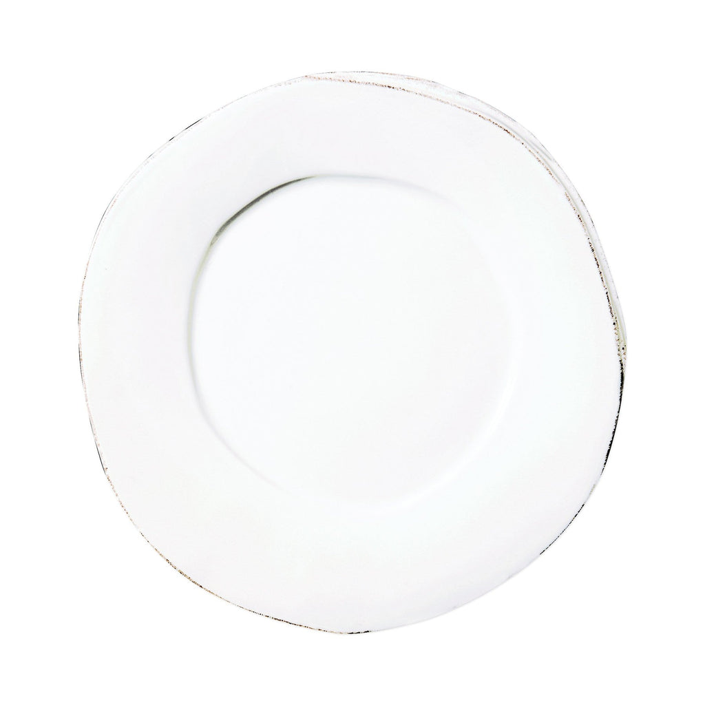 Vietri Lastra White European Dinner Plate - Charles Mayer