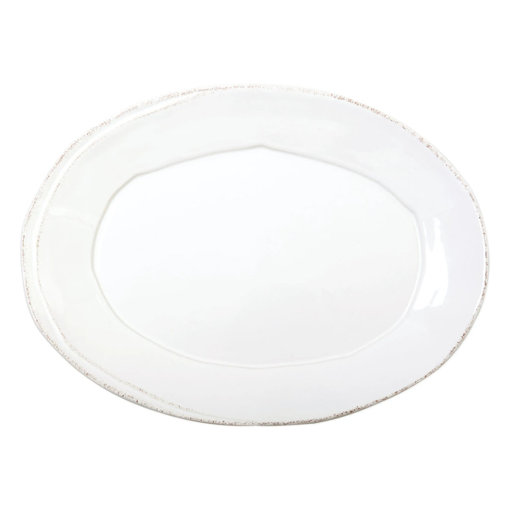 Vietri Lastra White Small Oval Platter - Charles Mayer