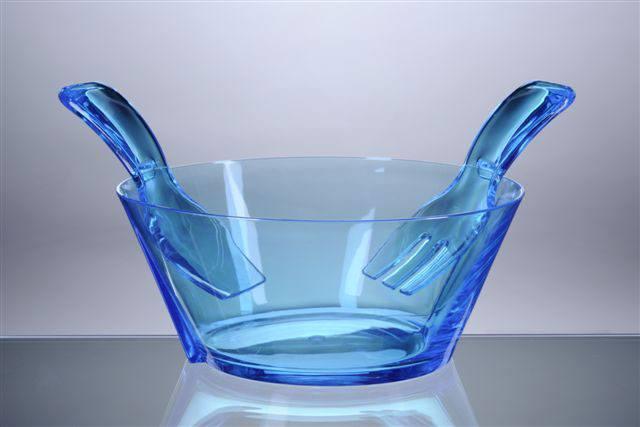 Mario Luca Giusti Slad Bowl Turquoise Salad Bowl With Servers - Charles Mayer