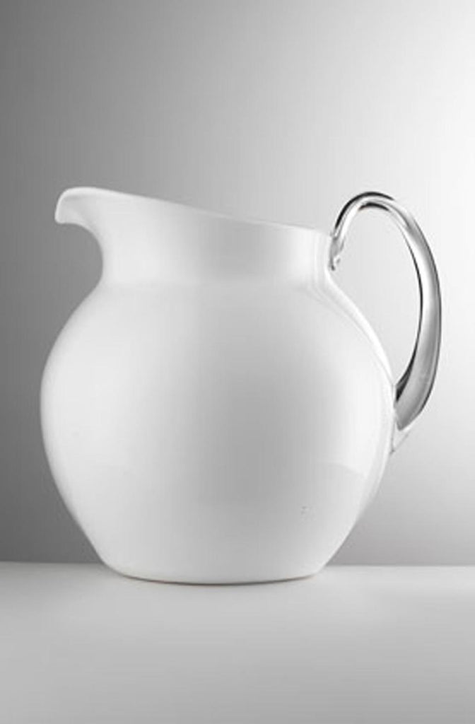 Mario Luca Giusti Palla Glaze White Acrylic Pitcher - Charles Mayer