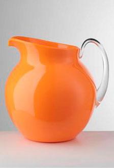 Mario Luca Giusti Palla Fluorescent Orange Acrylic Pitcher - Charles Mayer