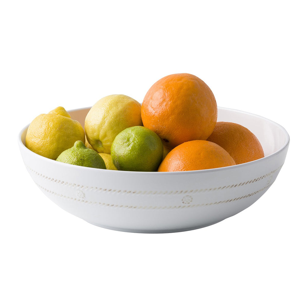 Juliska Al Fresco Berry & Thread Whitewash Melamine 12" Medium Bowl - Charles Mayer