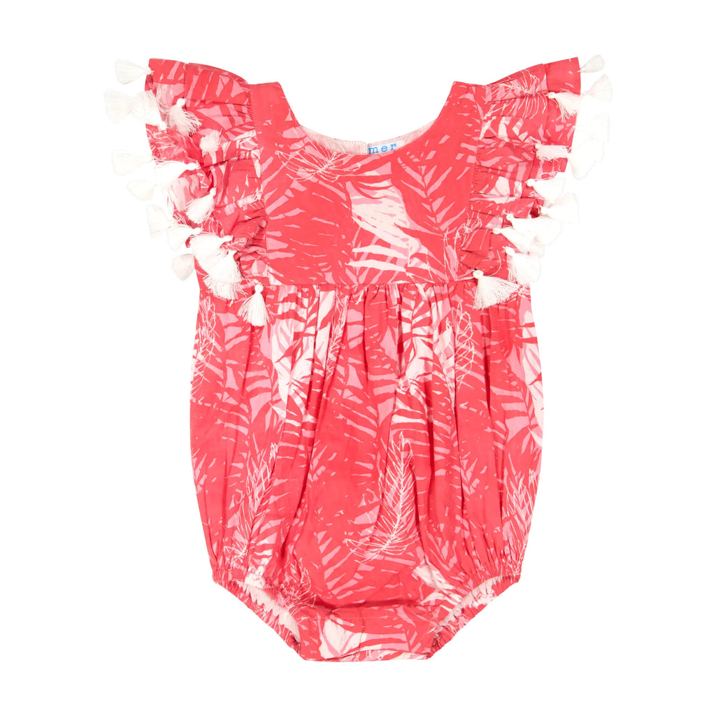 Mer St. Barth Anna Romper, Pink Palm - Charles Mayer