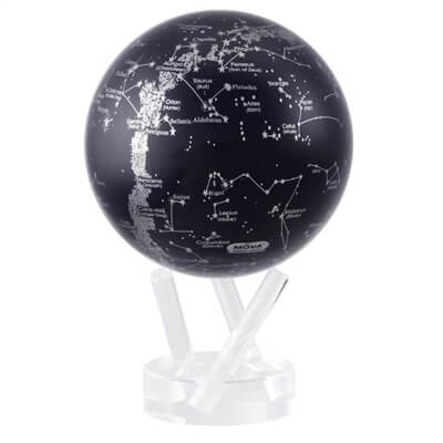 Mova Globes 4.5" Silver Constellation (with Acrylic Base) - Charles Mayer