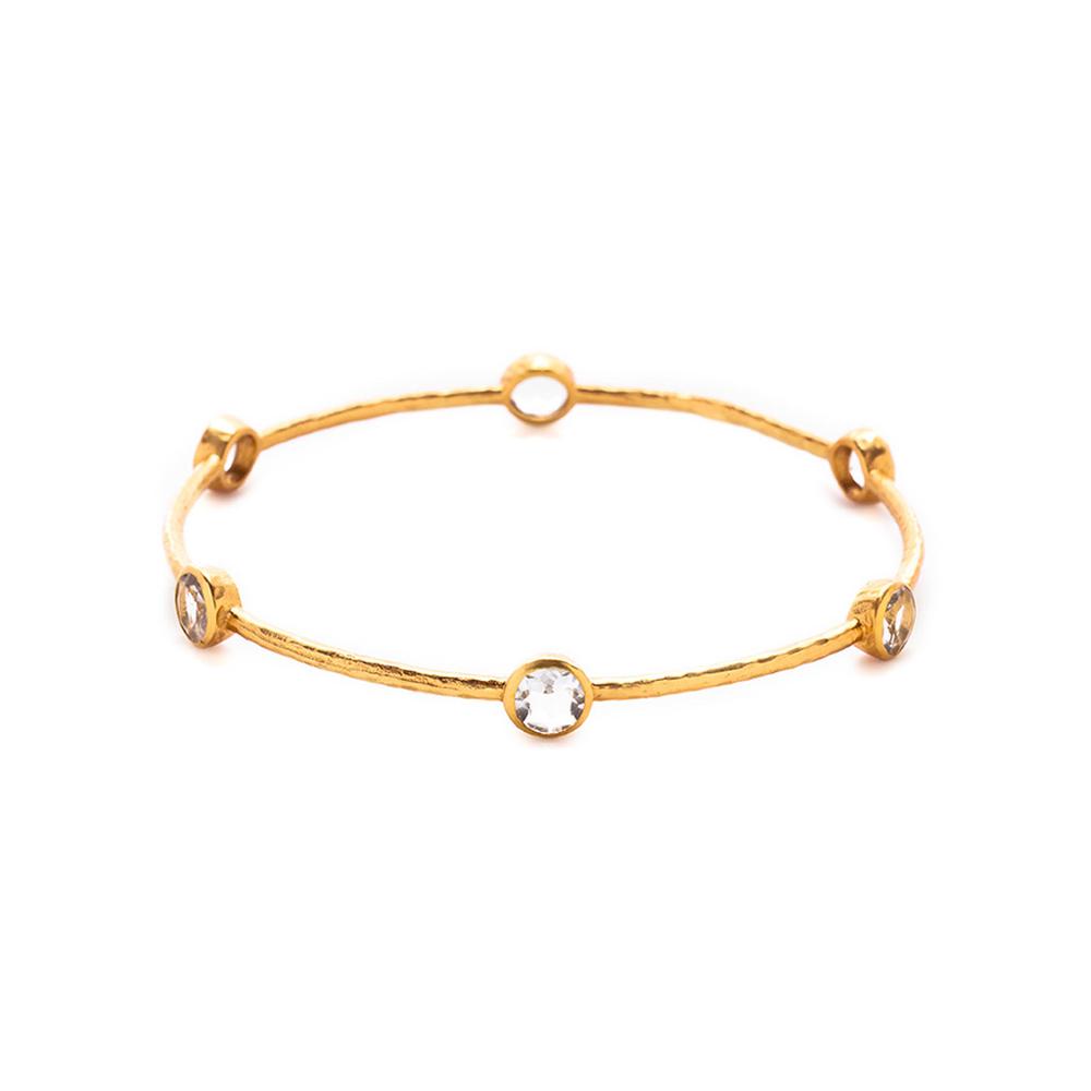 Julie Vos Milano 6 Stone Bangle, Cubic Zirconia, Medium - Charles Mayer