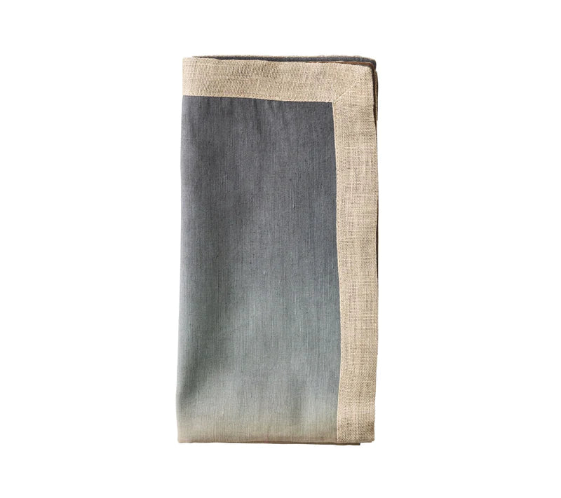 Kim Seybert Dip Dye Beige, Taupe & Gray Napkin - Charles Mayer