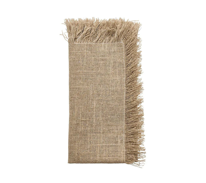 Kim Seybert Fringe Natural Silver Napkin - Charles Mayer