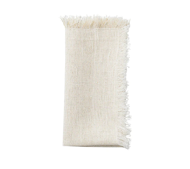 Kim Seybert White & Gold Napkin - Charles Mayer