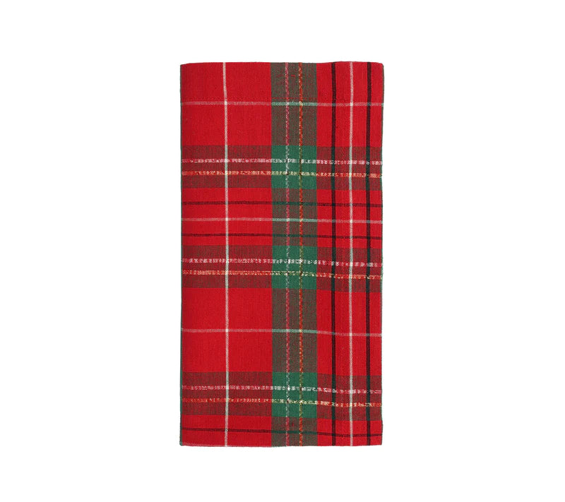 Kim Seybert Xmas Plaid Napkin - Charles Mayer