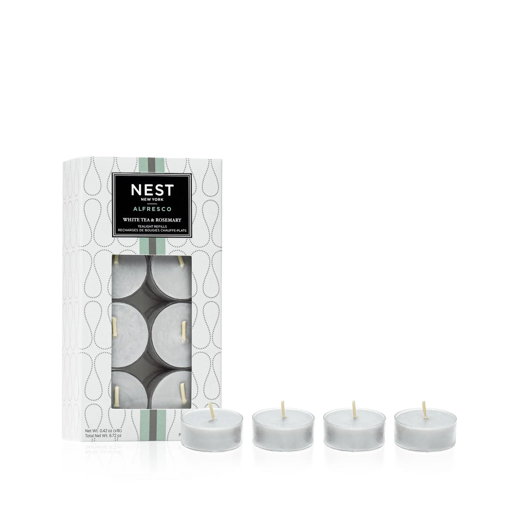 Nest Fragrances White Tea & Rosemary Tealight Refill x 16 - Charles Mayer