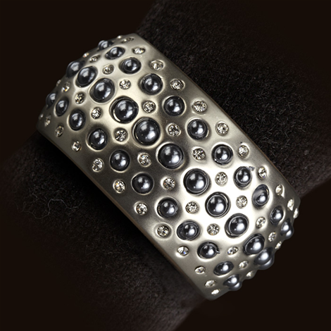 L'Objet Perlee Platinum Napkin Ring, Set Of 4 - Charles Mayer
