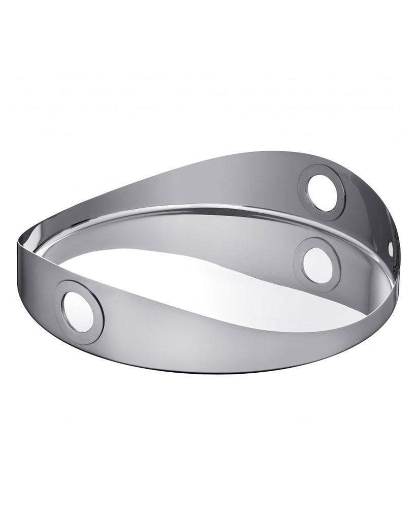 Christofle Oh De Stainless Steel Round Tray - Charles Mayer