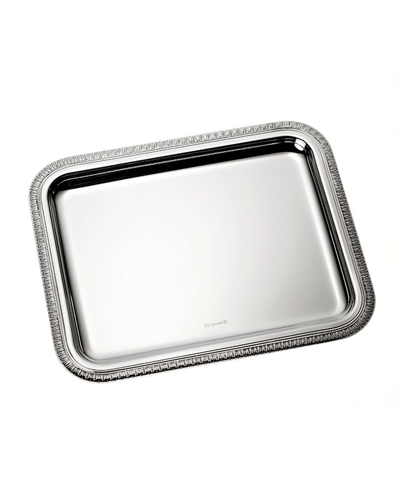Christofle Malmaison Silver Plated Small Rectangular Tray - Charles Mayer