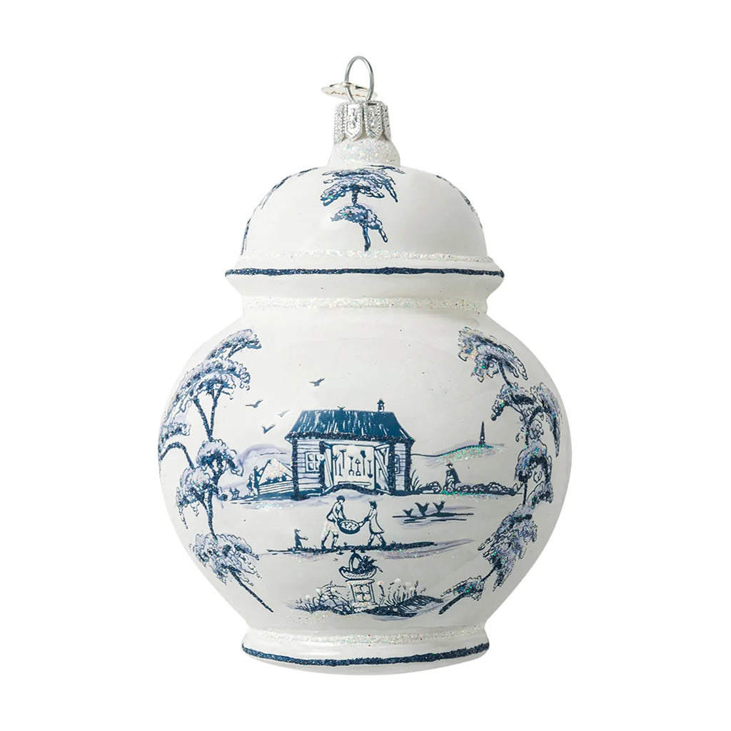 Juliska Berry & Thread Delft Ginger Jar Ornament - Charles Mayer
