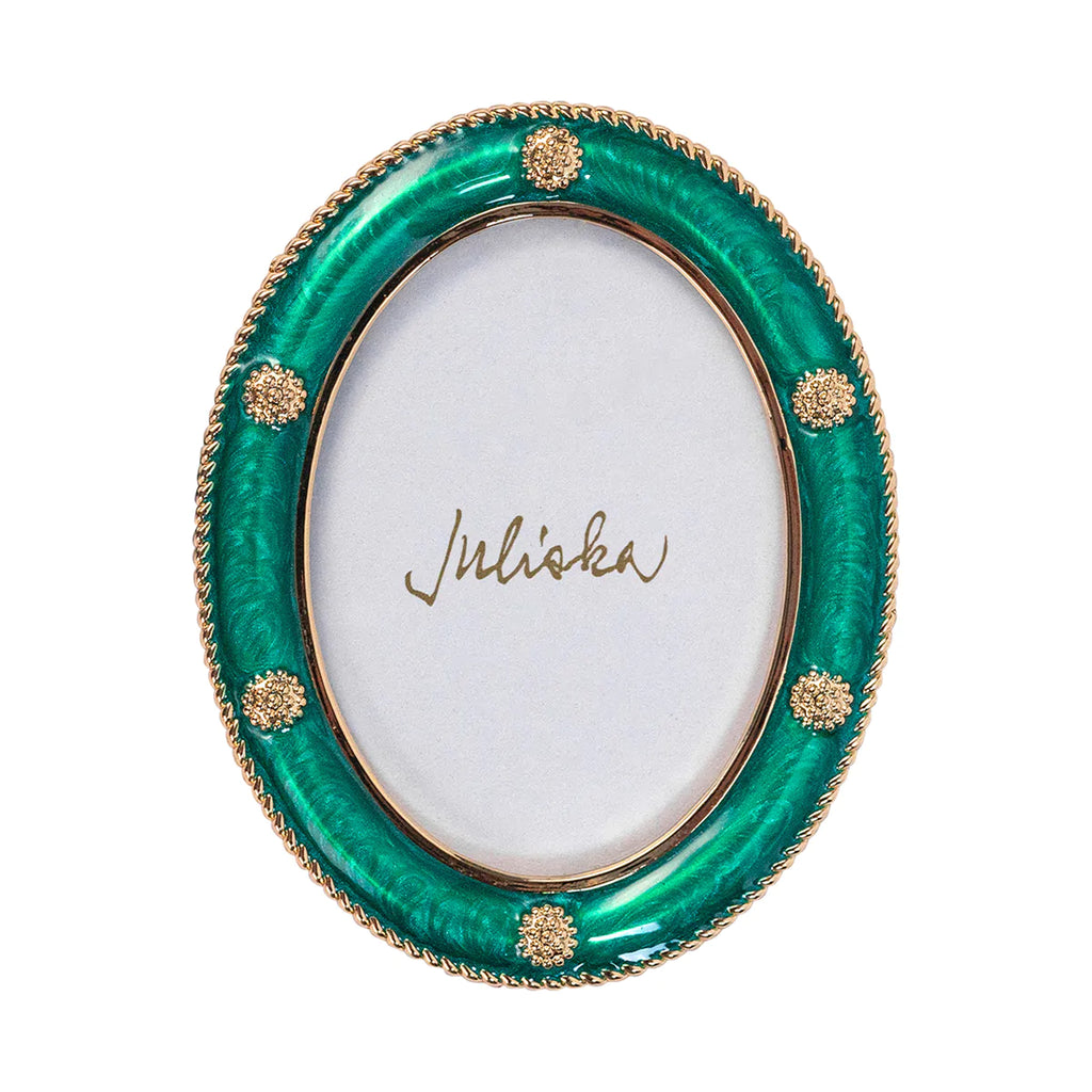 Juliska Berry & Thread Emerald Oval 2*3 Frame Ornament - Charles Mayer