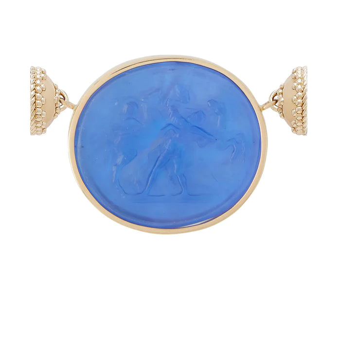 Clara Williams Classic Horses Italian Glass, Royal Blue - Charles Mayer
