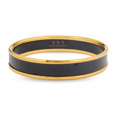 Halcyon Days Bangle, Black/Gold, Medium - Charles Mayer