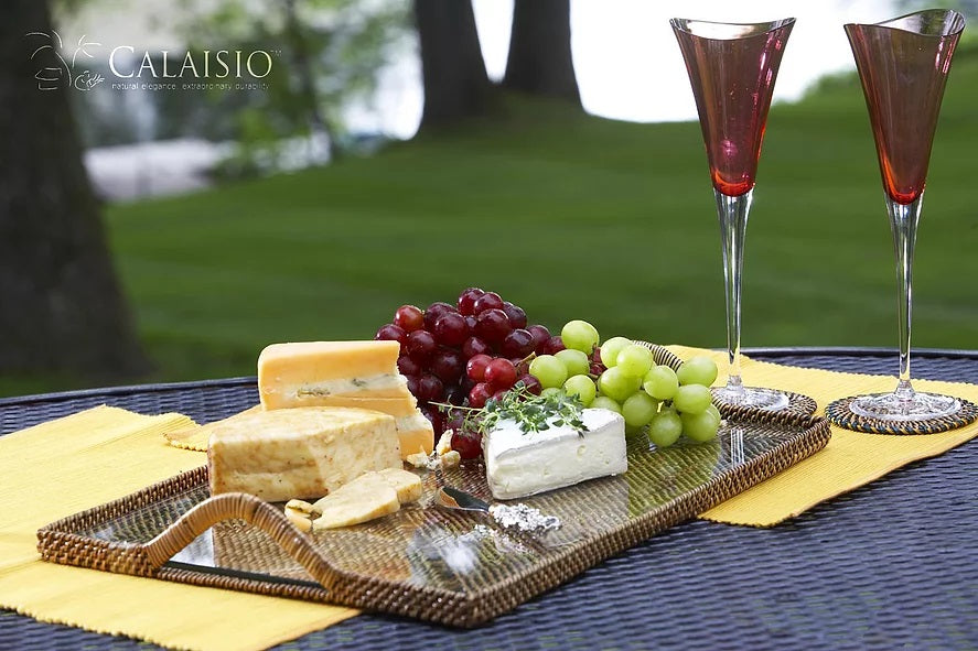 Calaisio Small Rectangle Tray With Glass - Charles Mayer
