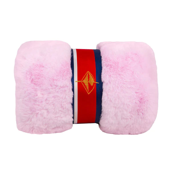 Pretty Rugged Pink Faux Fur Baby Blanket - Charles Mayer