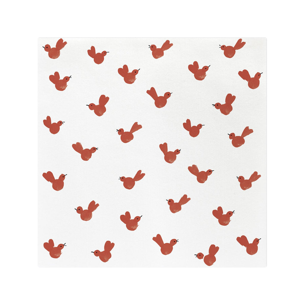 Vietri Papersoft Red Bird Cocktail Napkins - Charles Mayer
