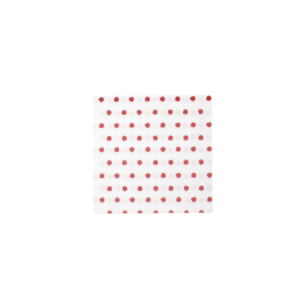Vietri Papersoft Red Dot Cocktail Napkins - Charles Mayer