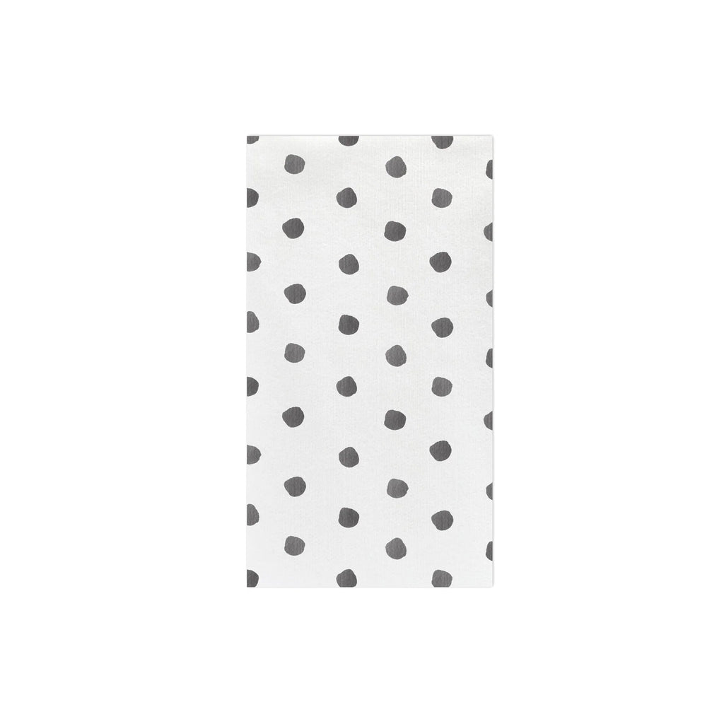 Vietri Papersoft Dot Gray Guest Towels - Charles Mayer