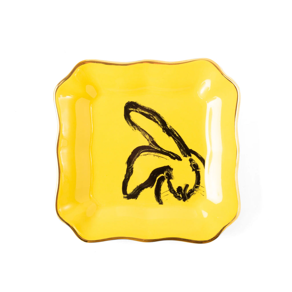 Hunt Slonem Hop Up Shop Yellow Portrait Plate - Charles Mayer