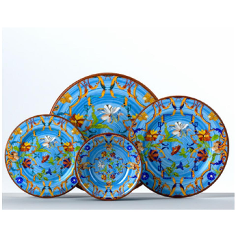Mario Luca Giusti Pancale Melamine Turquoise Salad - Charles Mayer