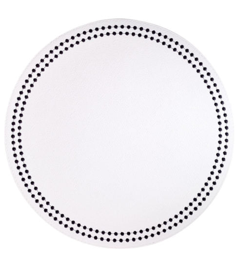 Bodrum Pearls White/Black Placemat - Charles Mayer