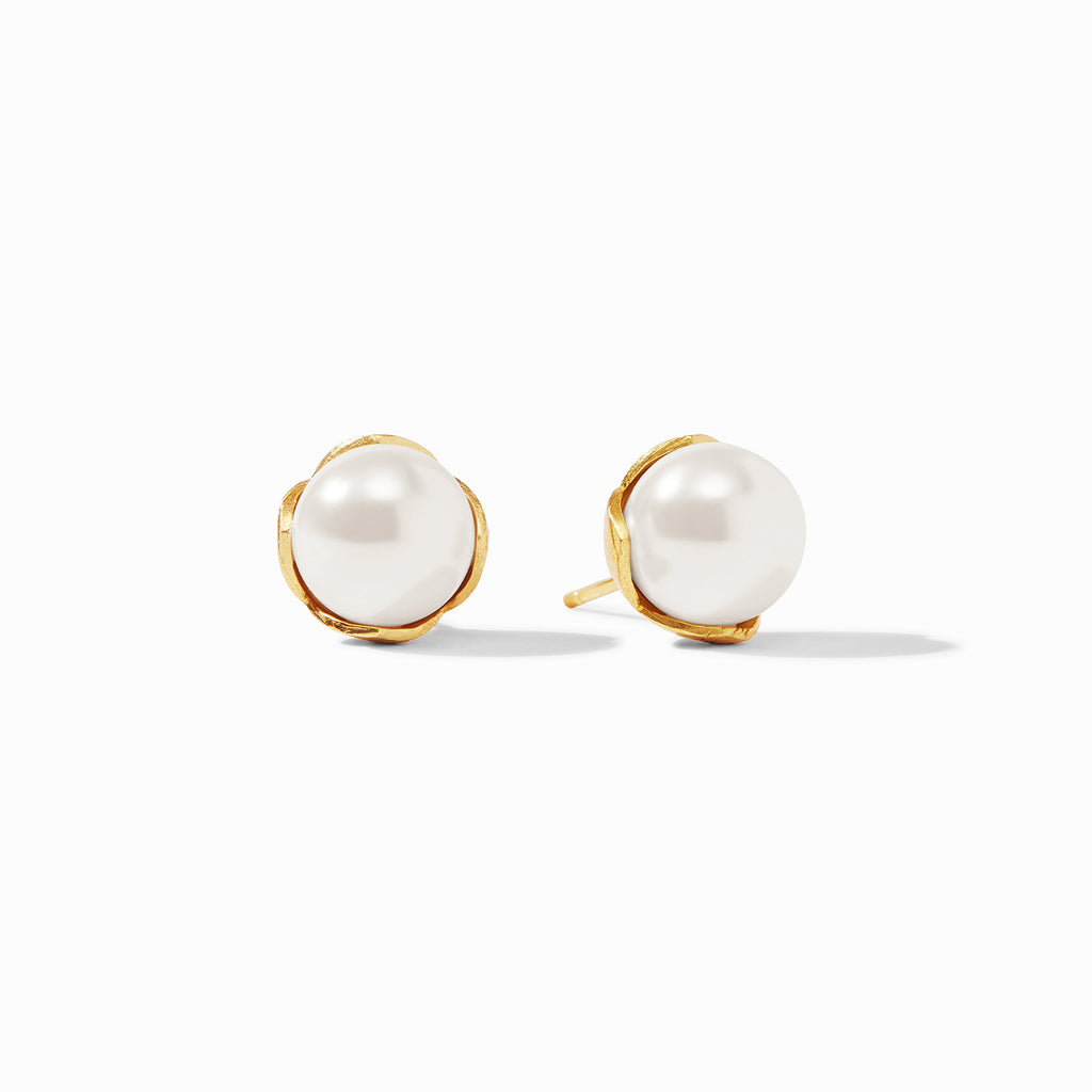 Julie Vos Penelope Pearl Gold Stud Earring - Charles Mayer