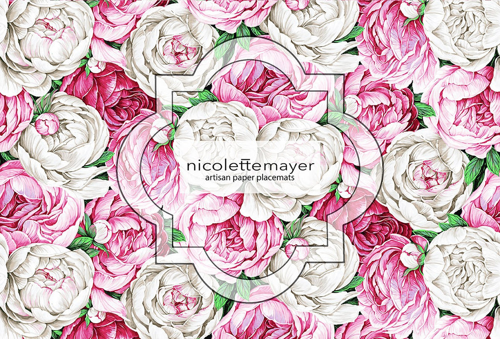 Nicolette Mayer Peony Passion Original Paper Placemat Pad - Charles Mayer